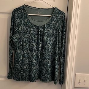 Coldwater Creek pre-owned green long sleeve top, size XL